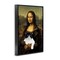 Stupell Industries Mona Lisa Cat Lady Framed Giclee, design by Masters Redux
